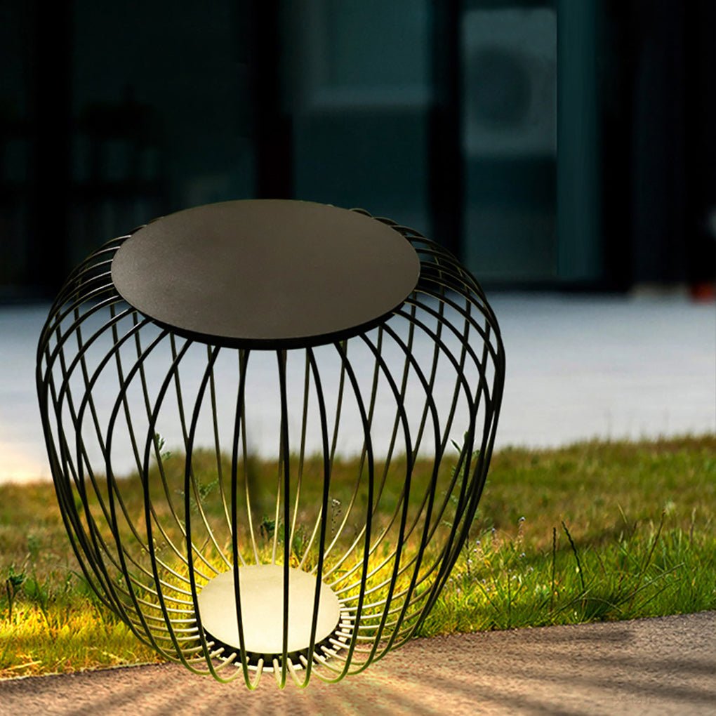 Outdoor Waterproof Cage Shape Stool Table Lamp LED Lamp
