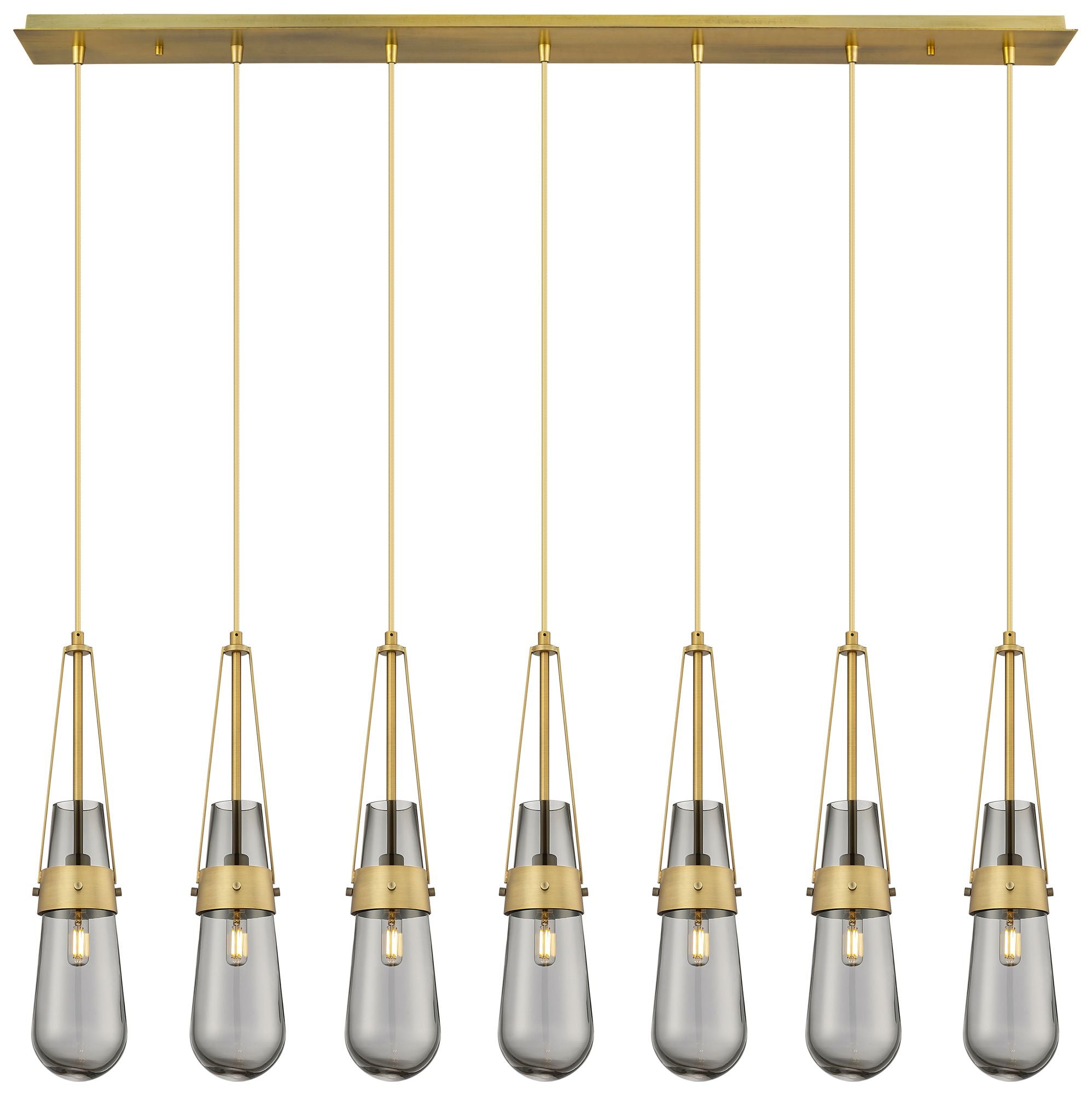 Owego 7-Light Matte Black Linear Pendant
