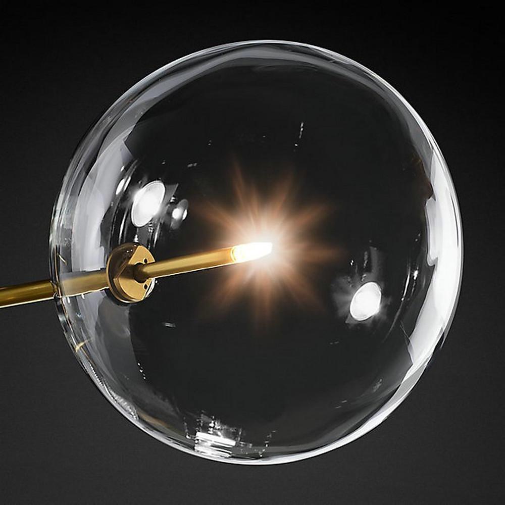 Geometrical Globe Chandelier Lamp Metal Glass Kitchen