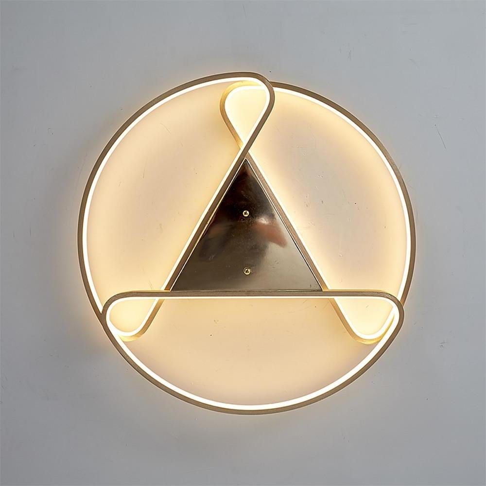 Triangles Circle Metal LED Flush Mount Ceiling Light