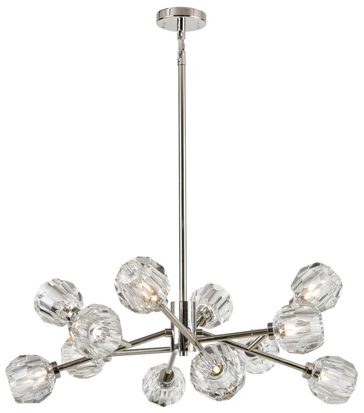 Parisian 12-Light 35-Inch Sputnik Polished Chandelier