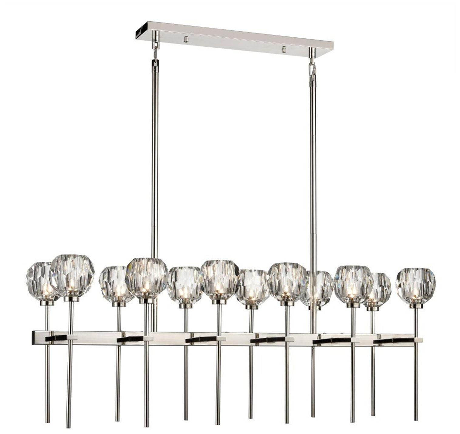 Parisian 12-Light 48-Inch Linear Polished Chandelier