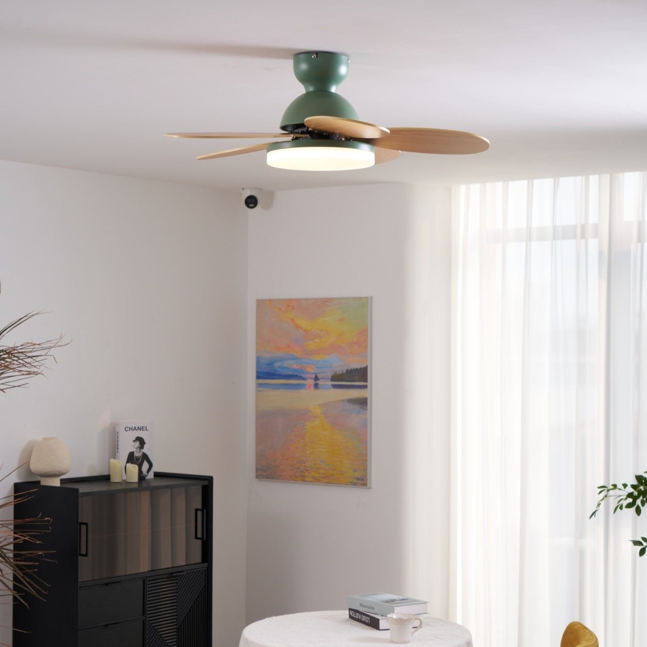 Petalo Wood Blade Ceiling Fan Light