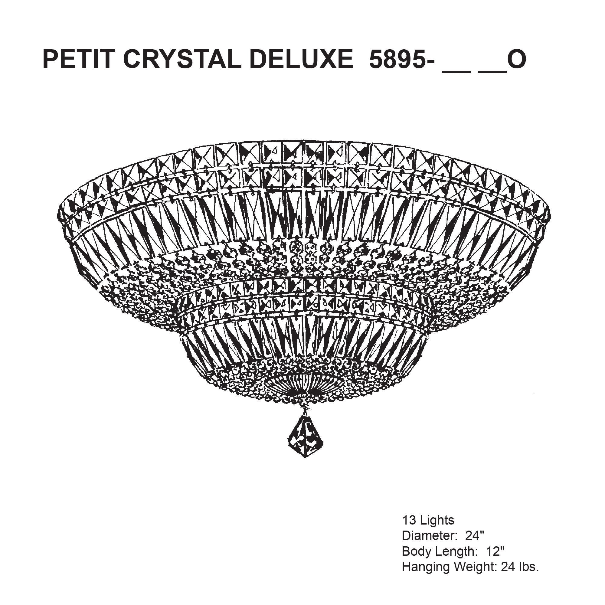 Petit Crystal Deluxe 12"H X 13-Light Chandelier