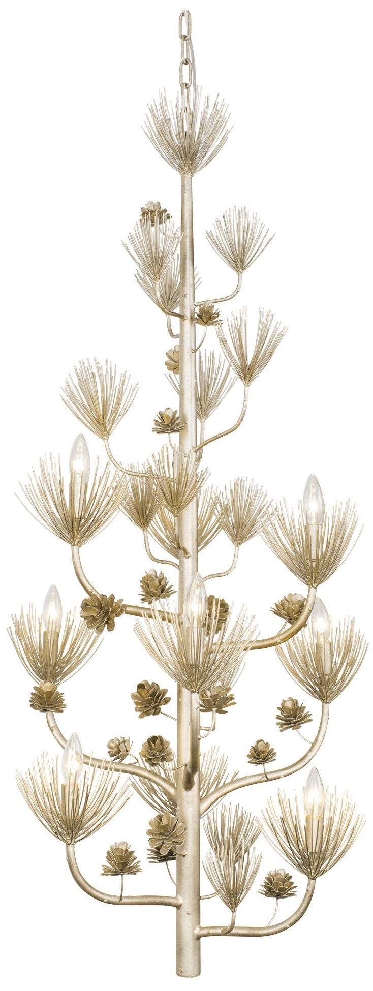 Pinion 9-Light 3-Tier Foyer Zen Gold Chandelier