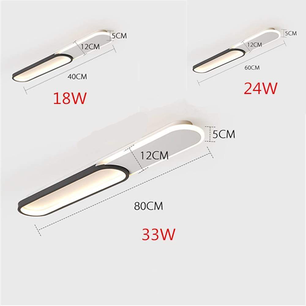 2 Rectangle Flush Mount Ceiling Light Minimalist LED