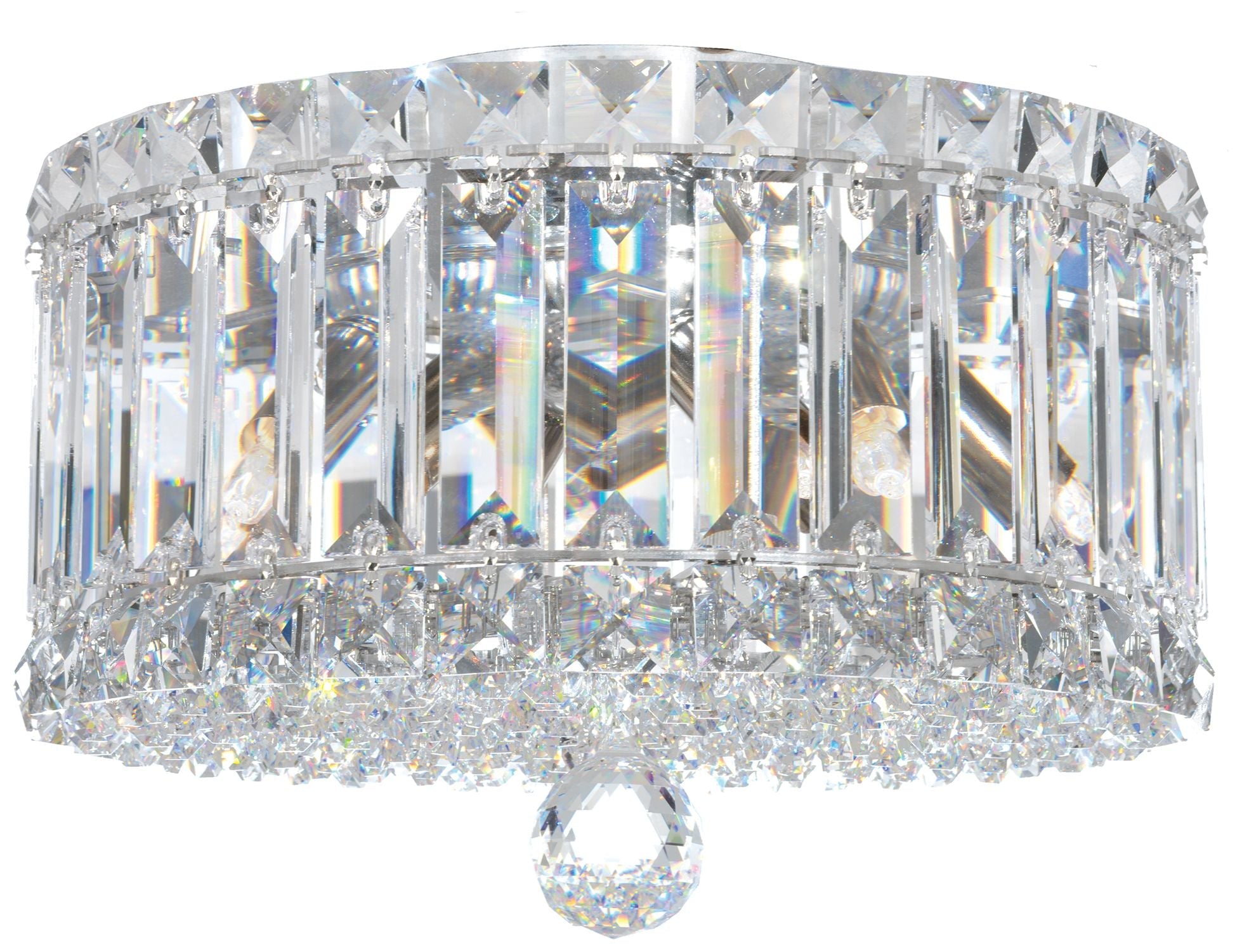 Plaza 7.5"H X 4-Light Crystal Flush Chandelier