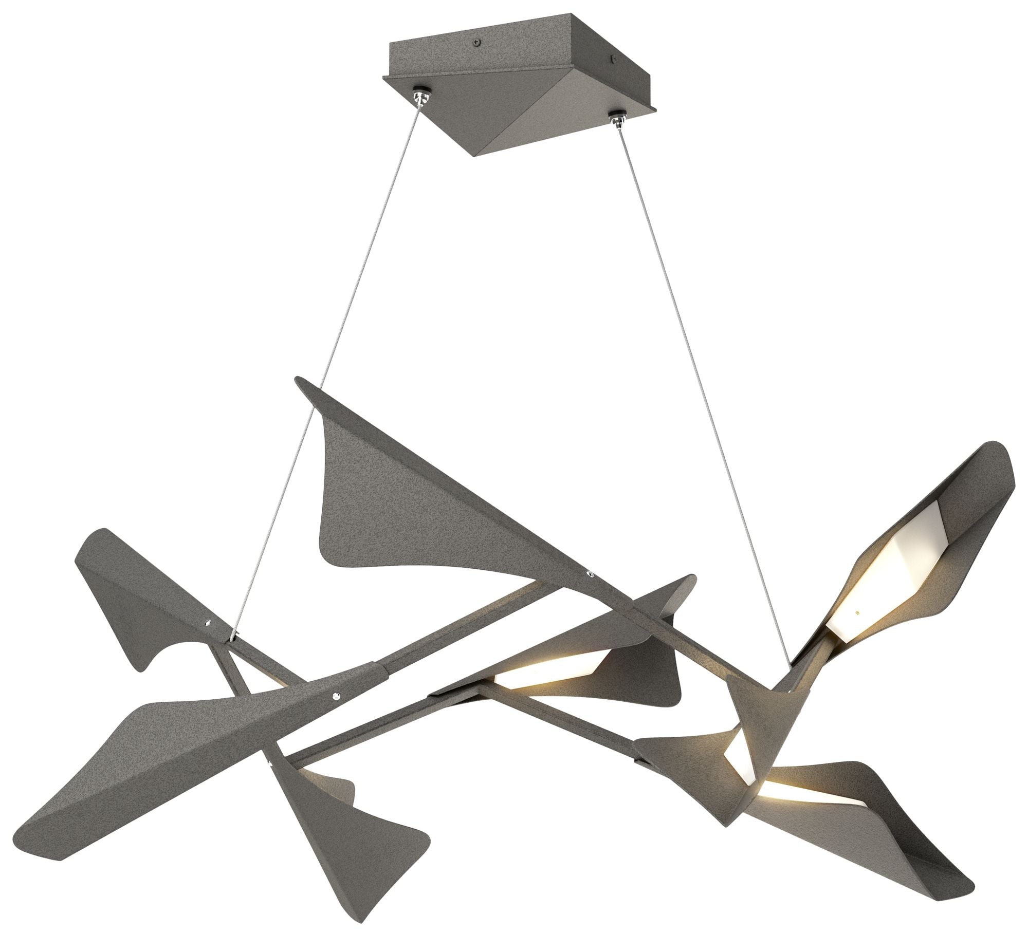 Plume 8-Light Iron and Iron Standard Chandelier