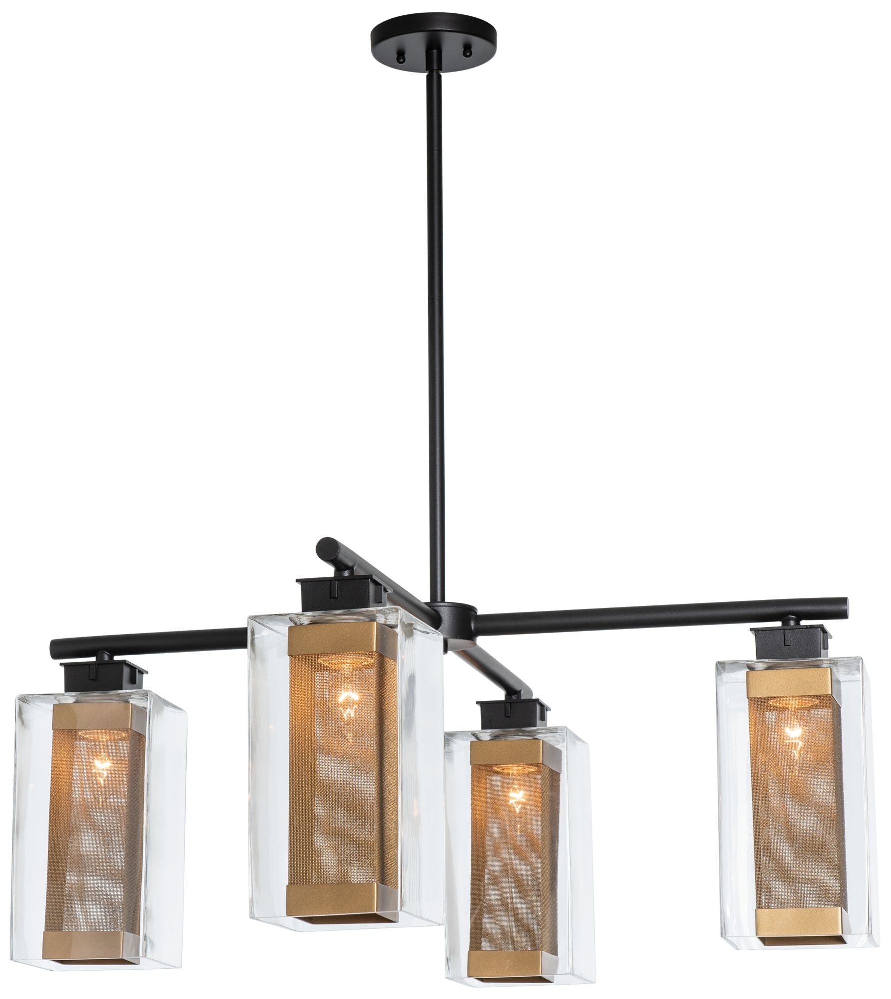Polaris Outdoor 4-Light Black Chandelier
