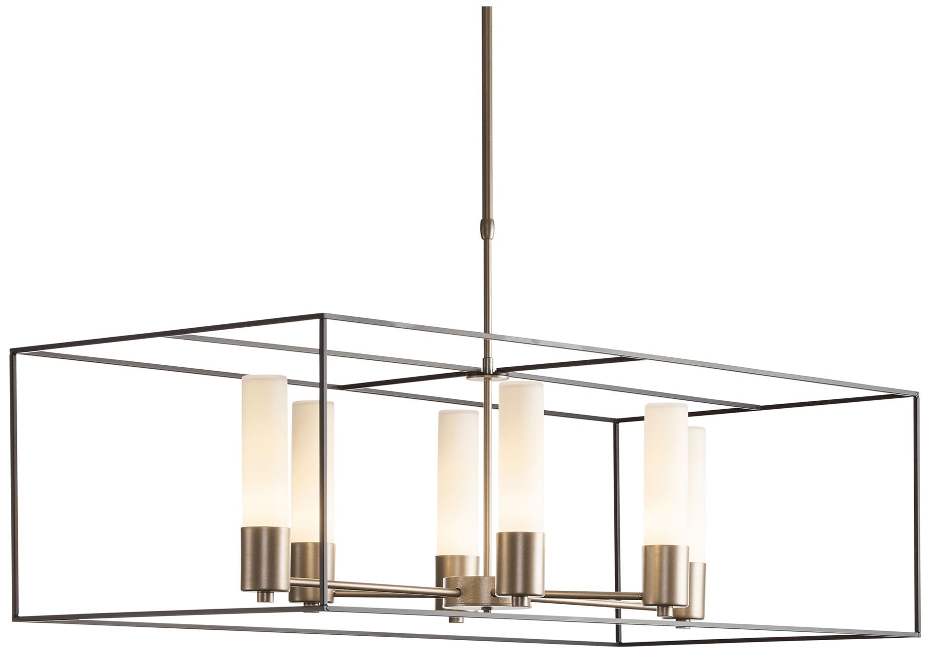 Portico 42"W Dark Smoke Accented Soft Gold Chandelier