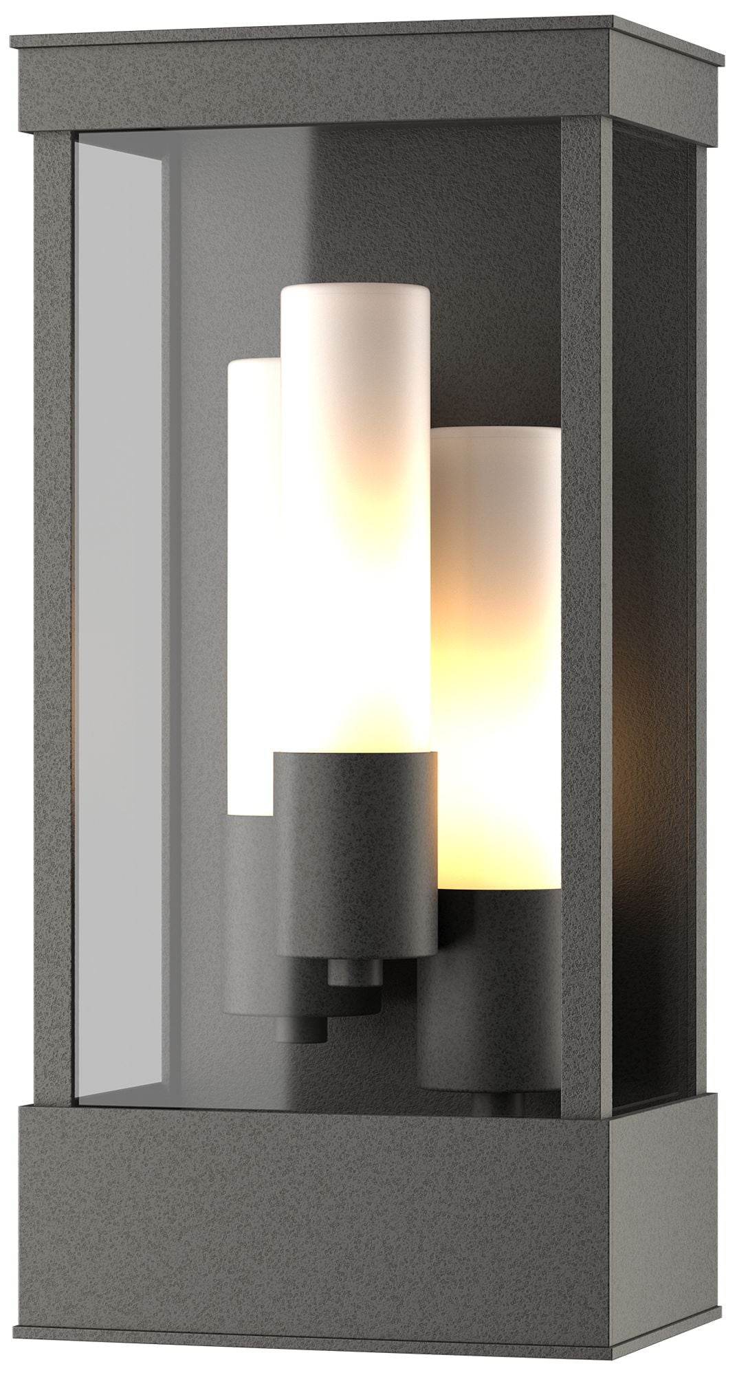 Portico Outdoor Sconce Iron Finish Opal