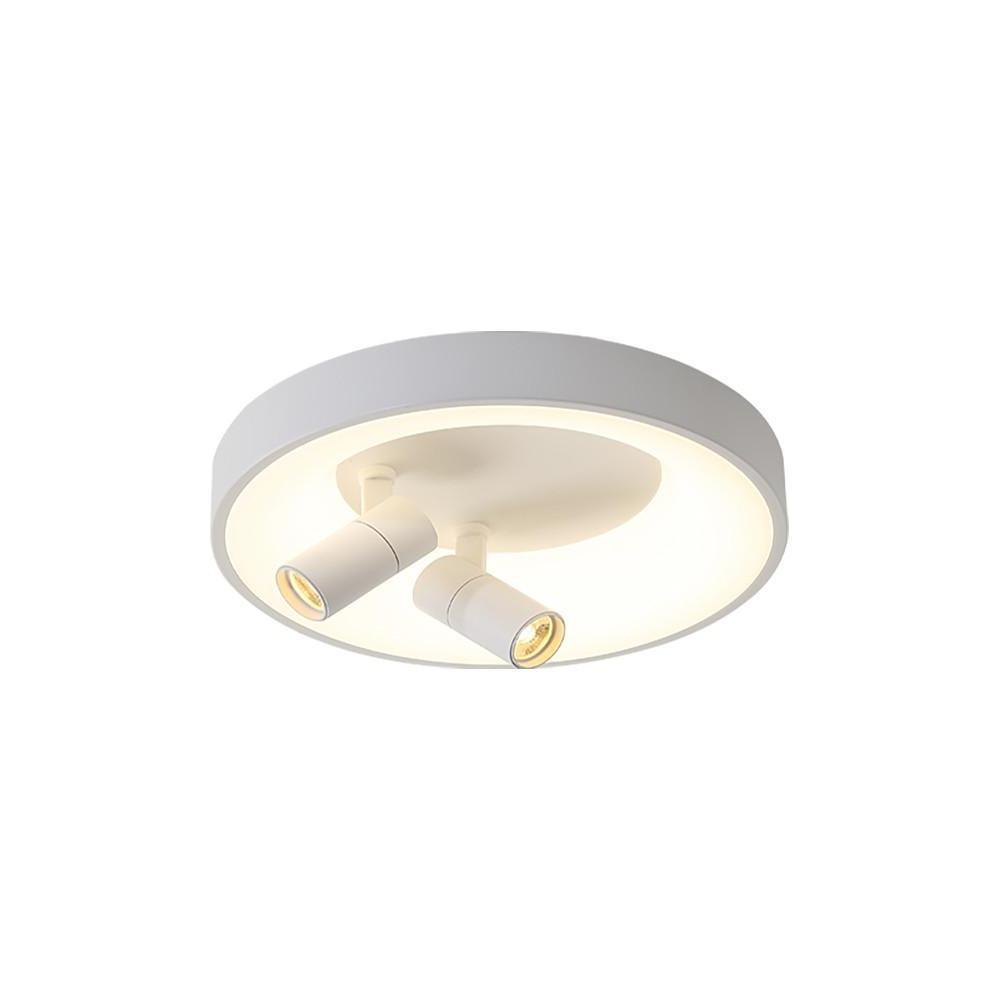 LED Circle White Black Flush Mount Lights