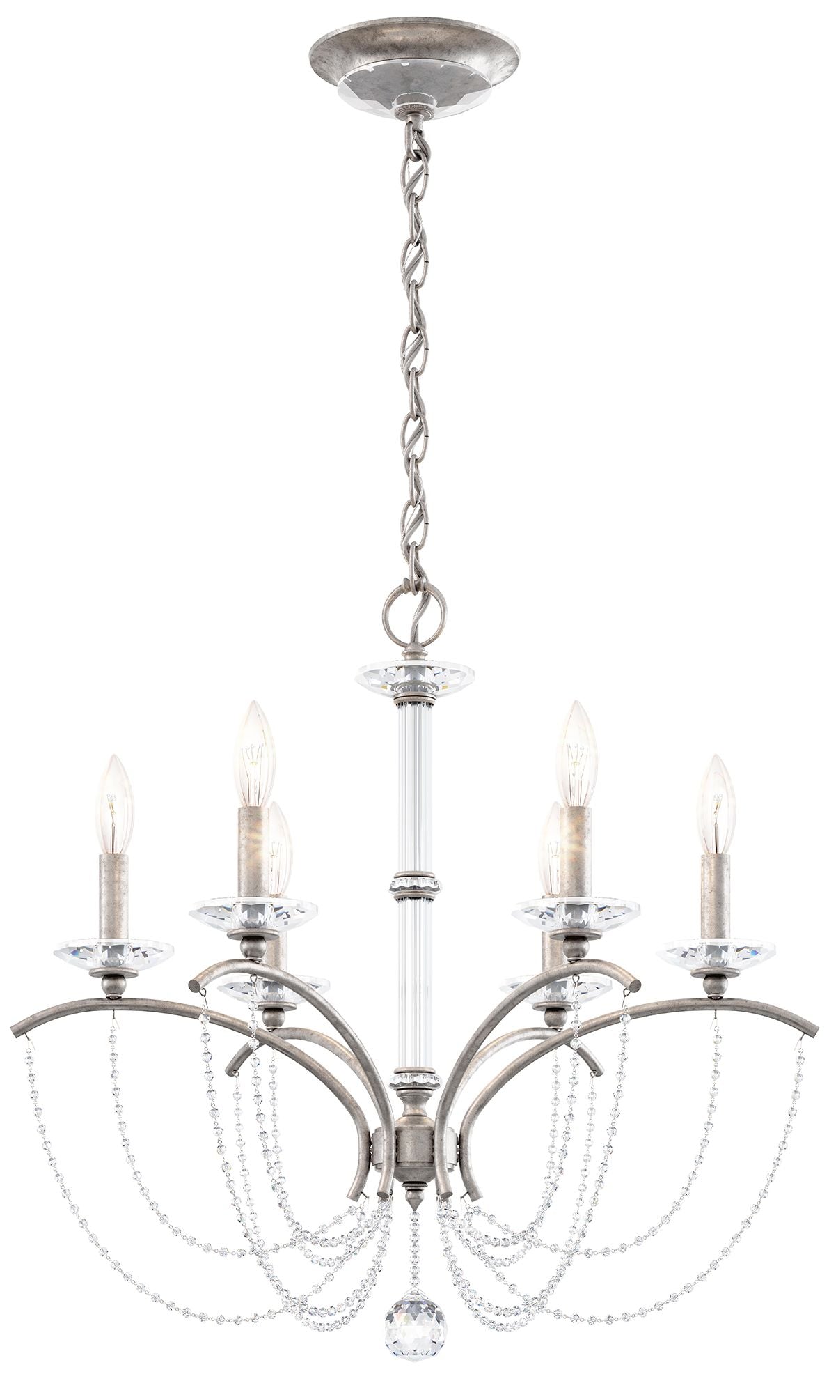 Priscilla 23.5"H X 6-Light Crystal Chandelier