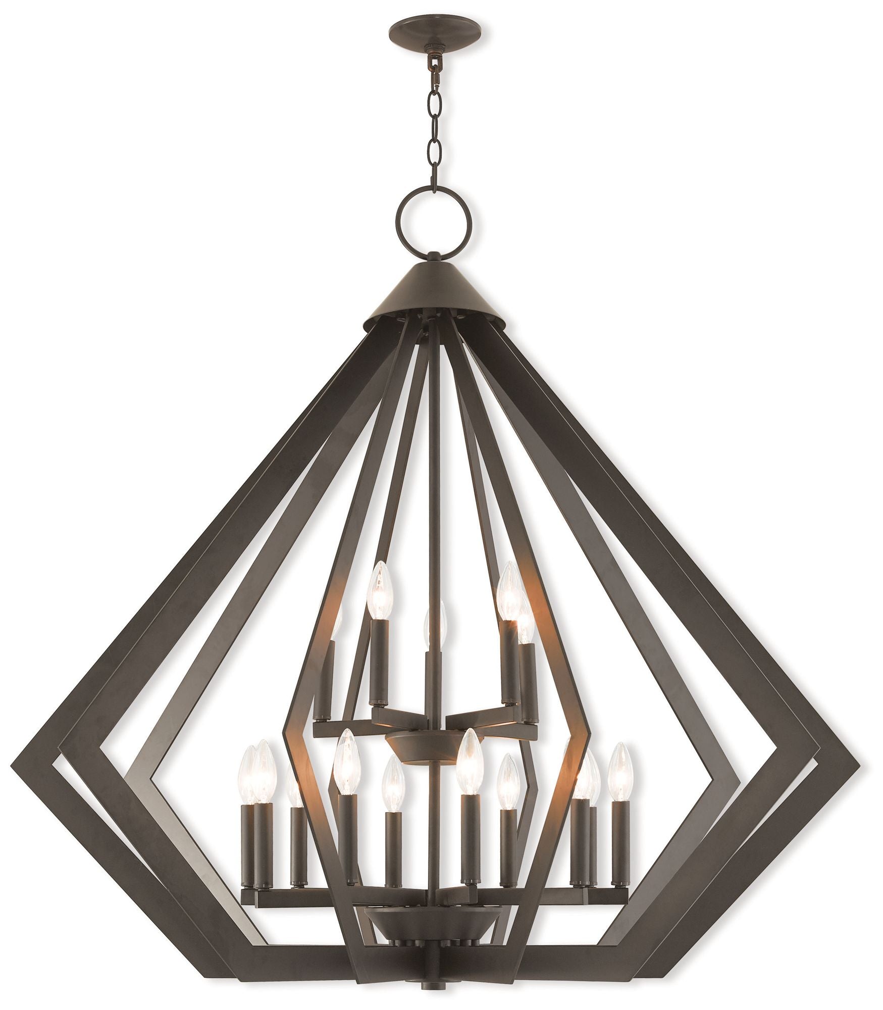 Prism 15-Light Bronze Foyer Chandelier