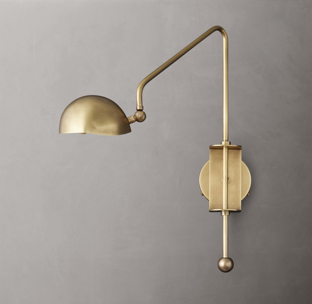 Convessi Swing-Arm Wall Light, Plug-In Wall Sconce, detail 4