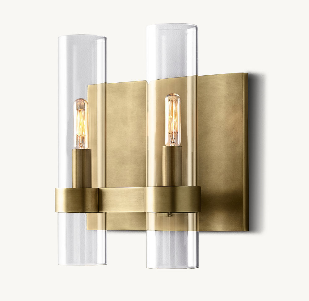 Ravelle Double Wall Light, Bathroom Wall Sconce, detail 6
