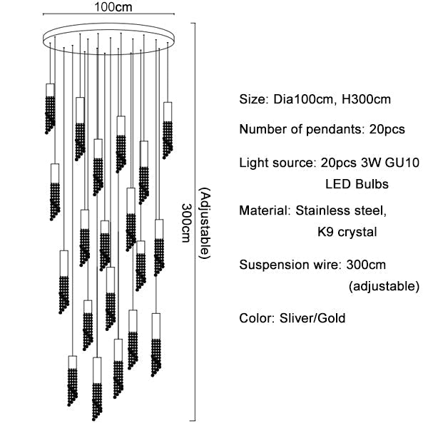 Canali Modern Crystal Chandelier