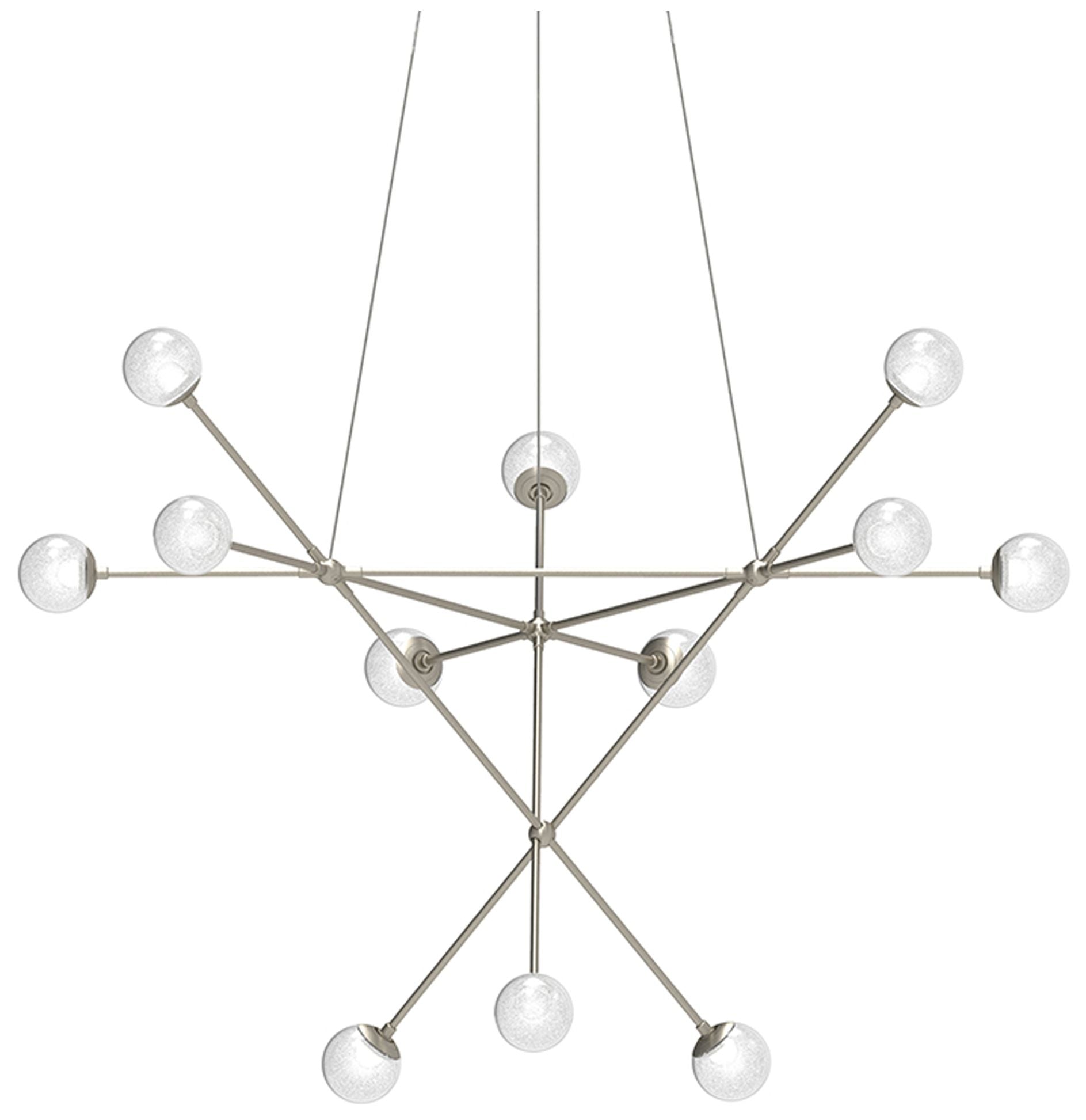 Proton Alpha 40" Wide Satin Nickel LED Chandelier