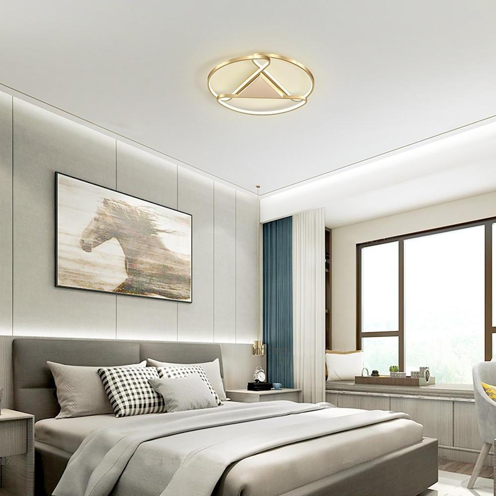 Triangles Circle Metal LED Flush Mount Ceiling Light