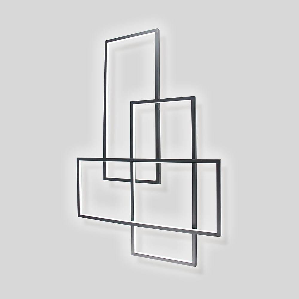 Rectangular Hybrid Flush Mount Ceiling Light with 1 LED