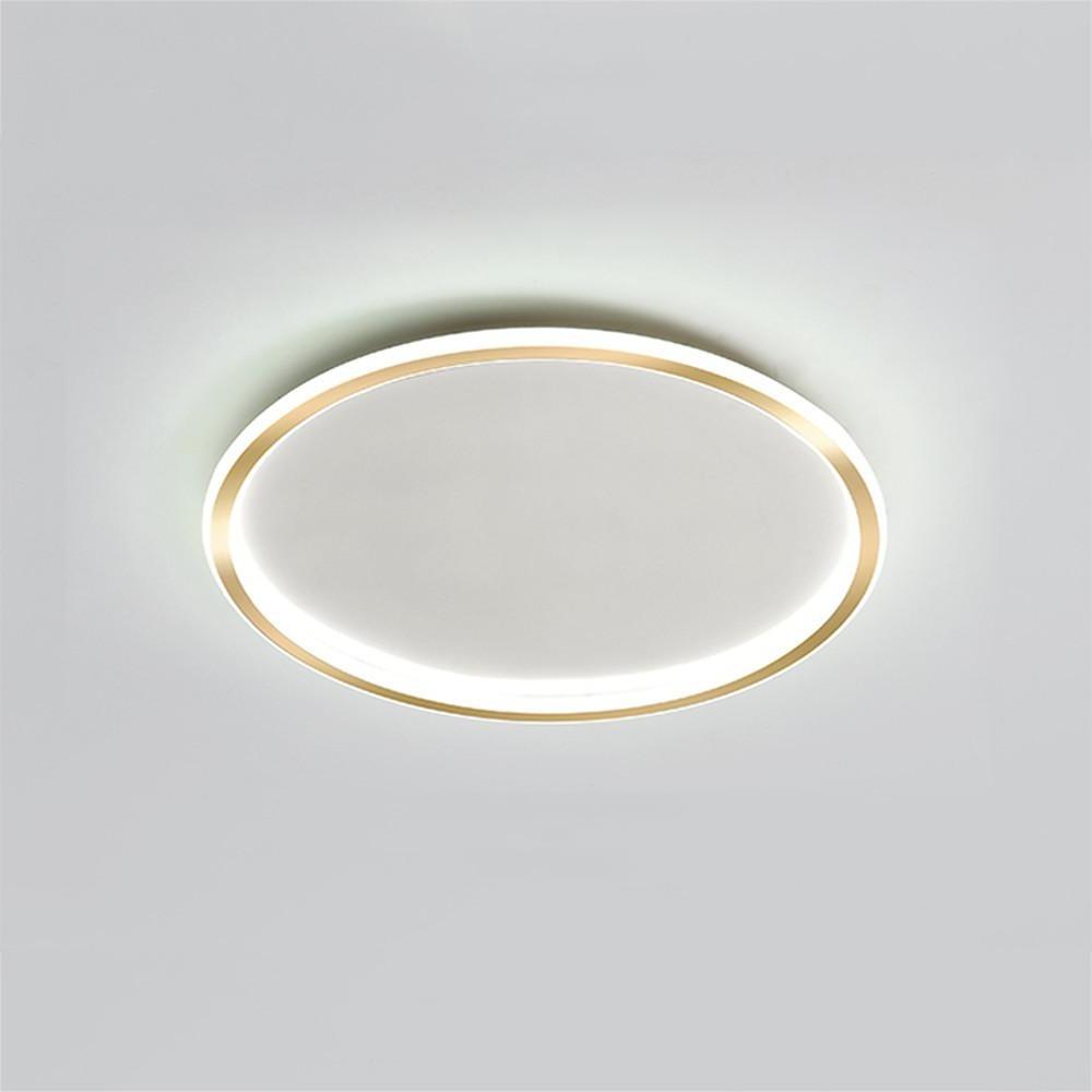 Circular Minimalist Metal Silica Gel LED Flush Mount