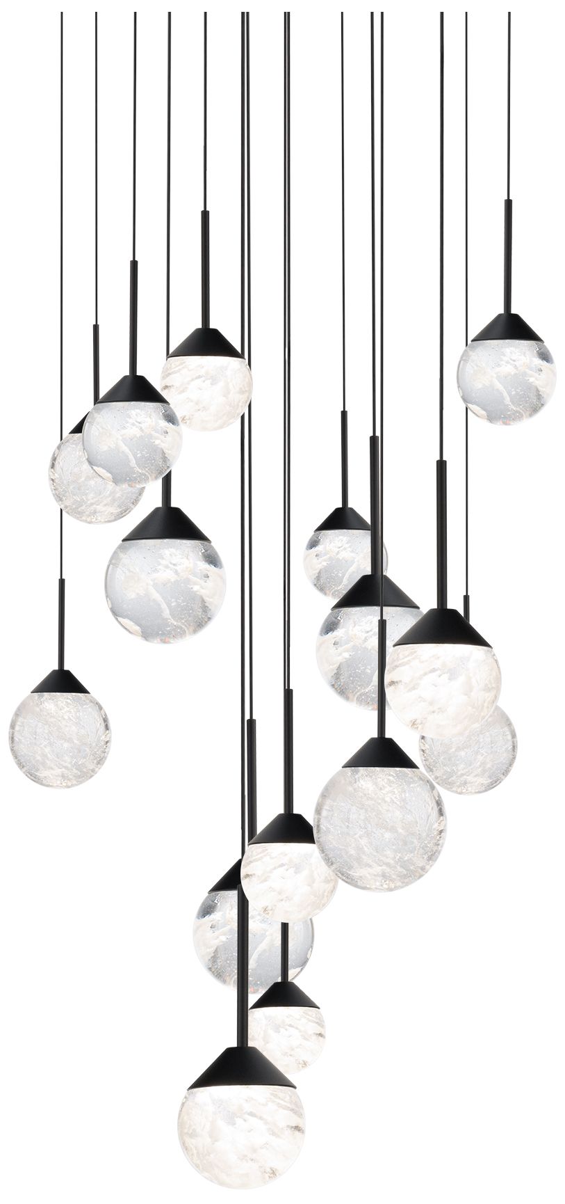 Quest 8"H X 15-Light Crystal Chandelier