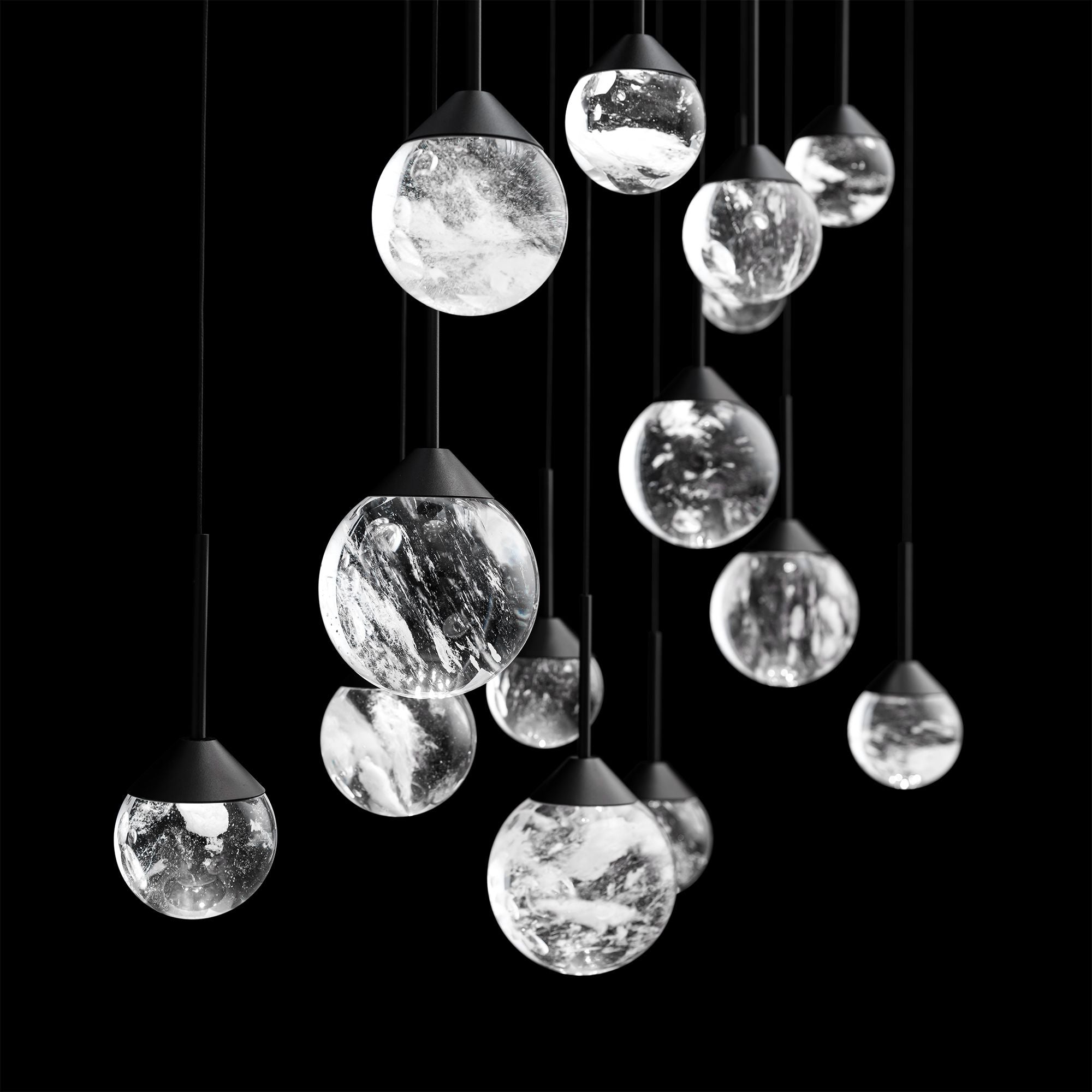 Quest 8"H X 14-Light Crystal Chandelier