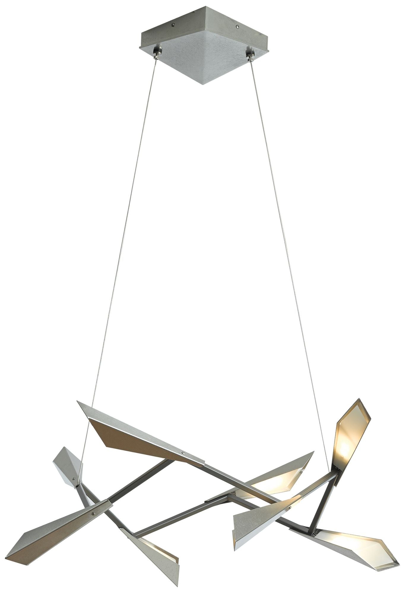 Quill Horizontal LED Sterling Chandelier