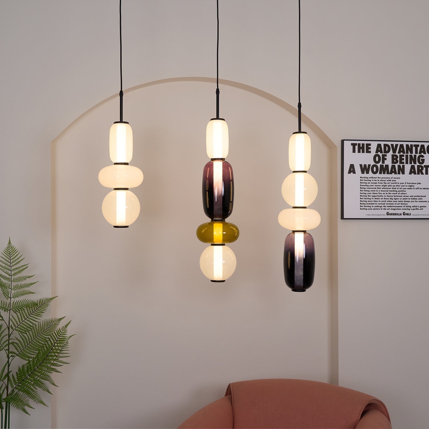 Rainfall Glass Pendant Light