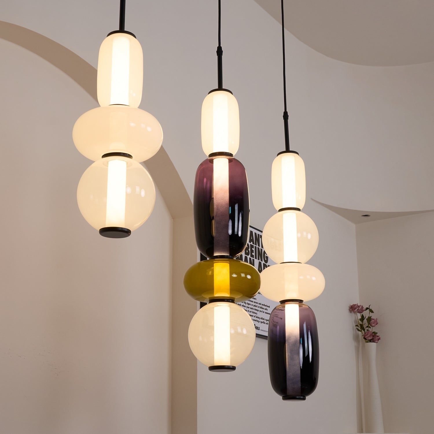 Rainfall Glass Pendant Light