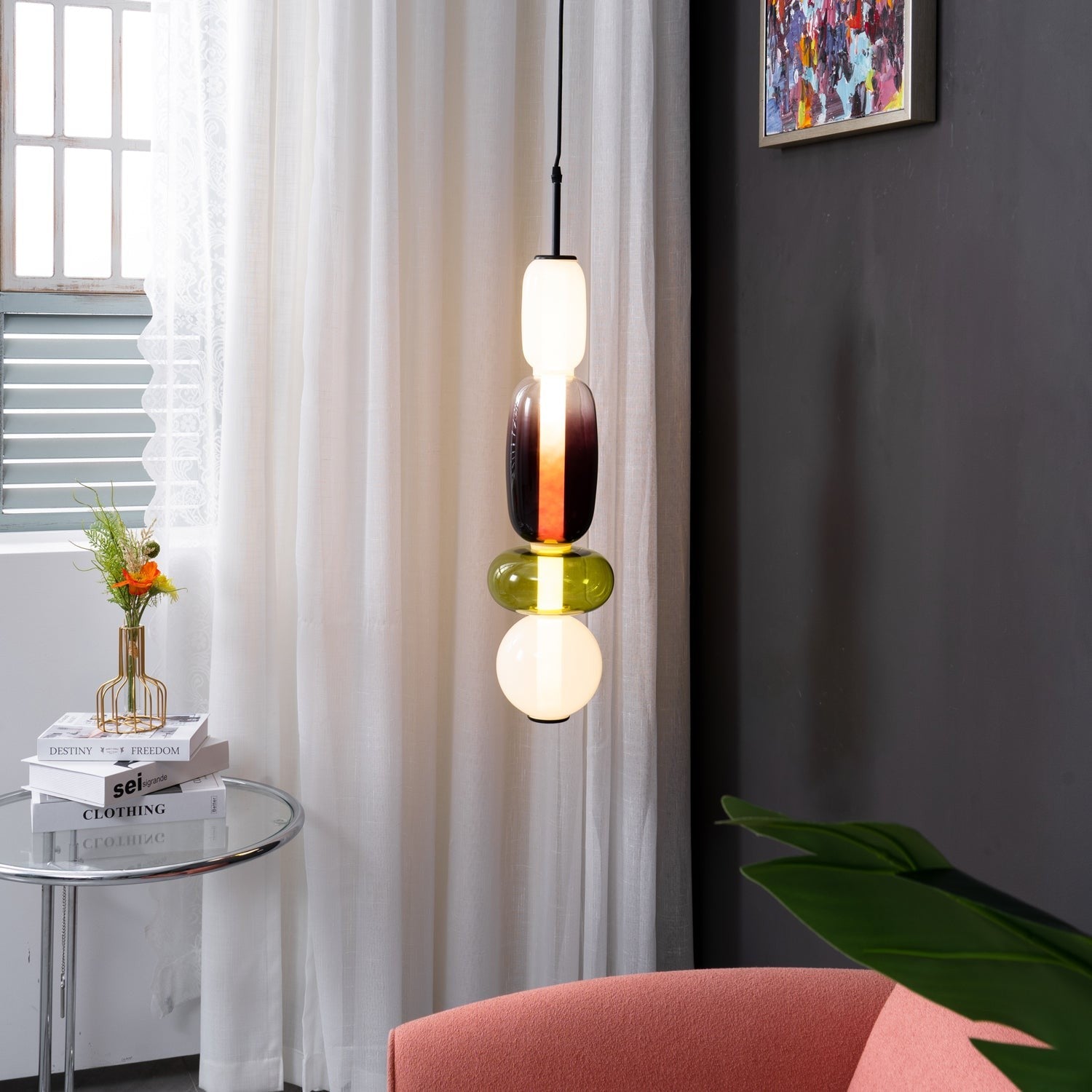 Rainfall Glass Pendant Light