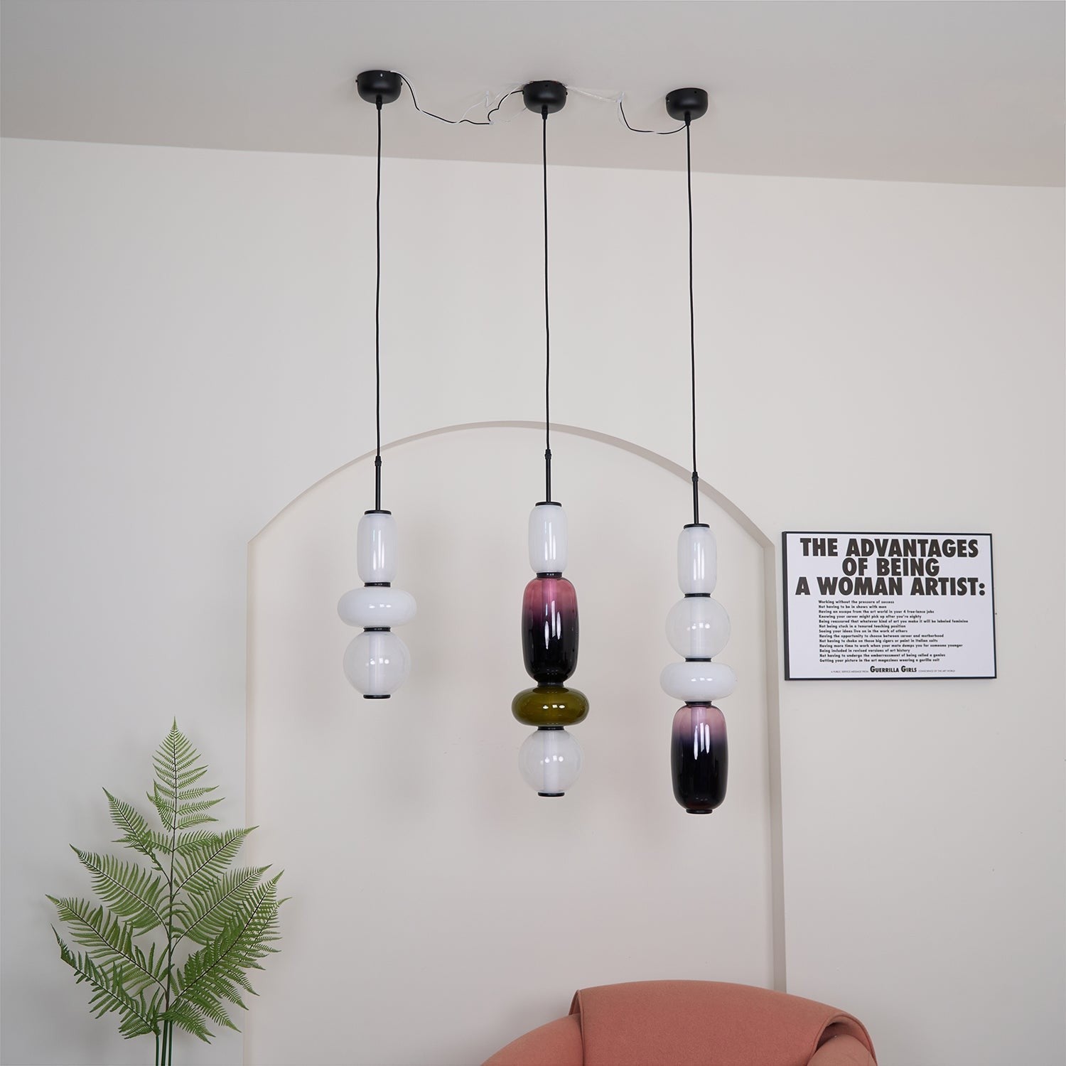 Rainfall Glass Pendant Light