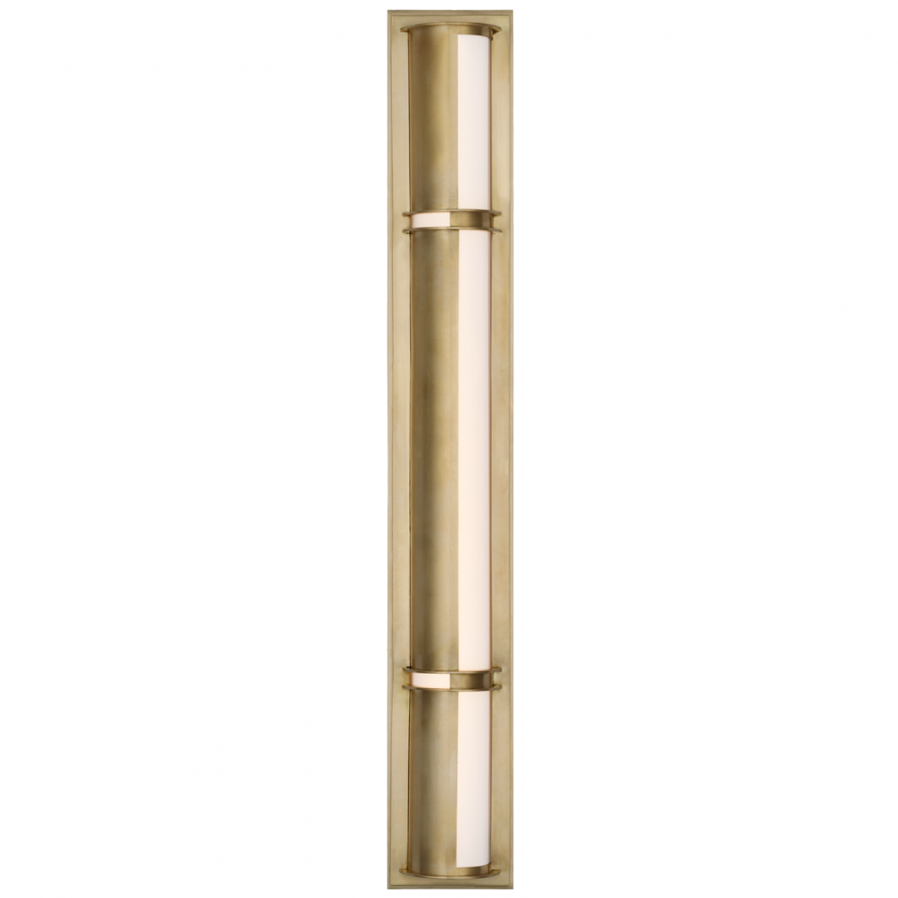 Strever 32" Shielded Vanity Fixture - Natural Brass, Bathroom Wall Sconce, 32"H x 4.5"W x 2.25"D