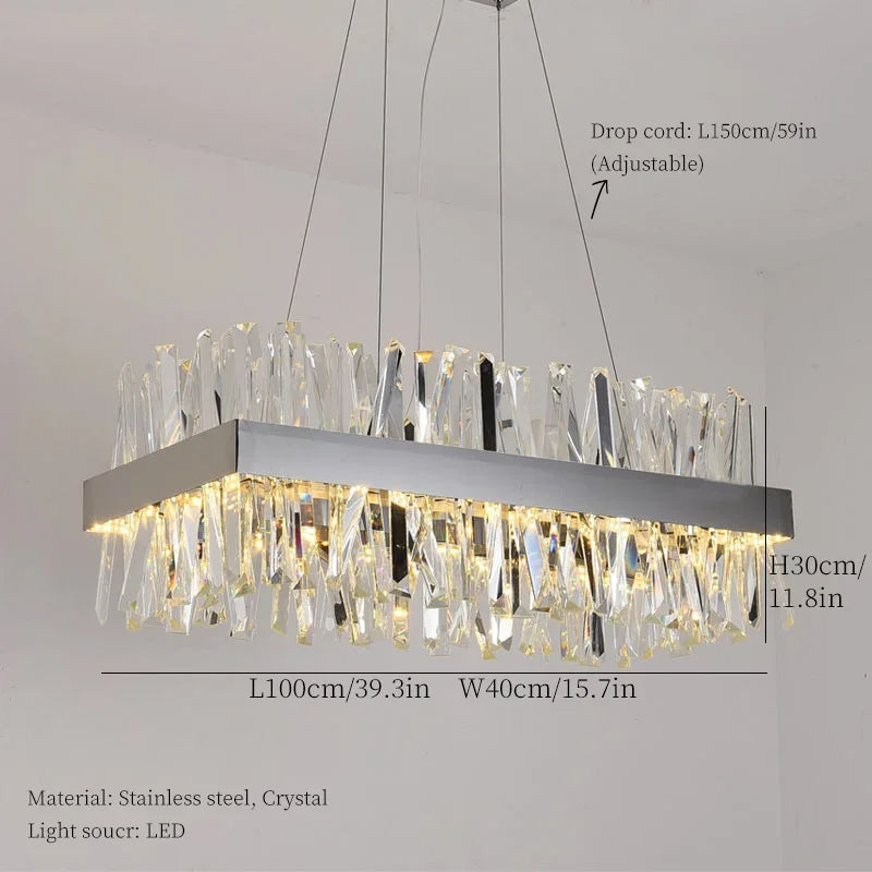 Calvi Crystal Dining Room Light Fixture Chandelier