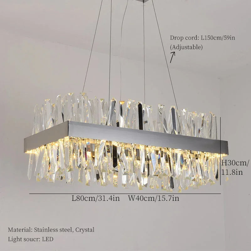 Calvi Crystal Dining Room Light Fixture Chandelier