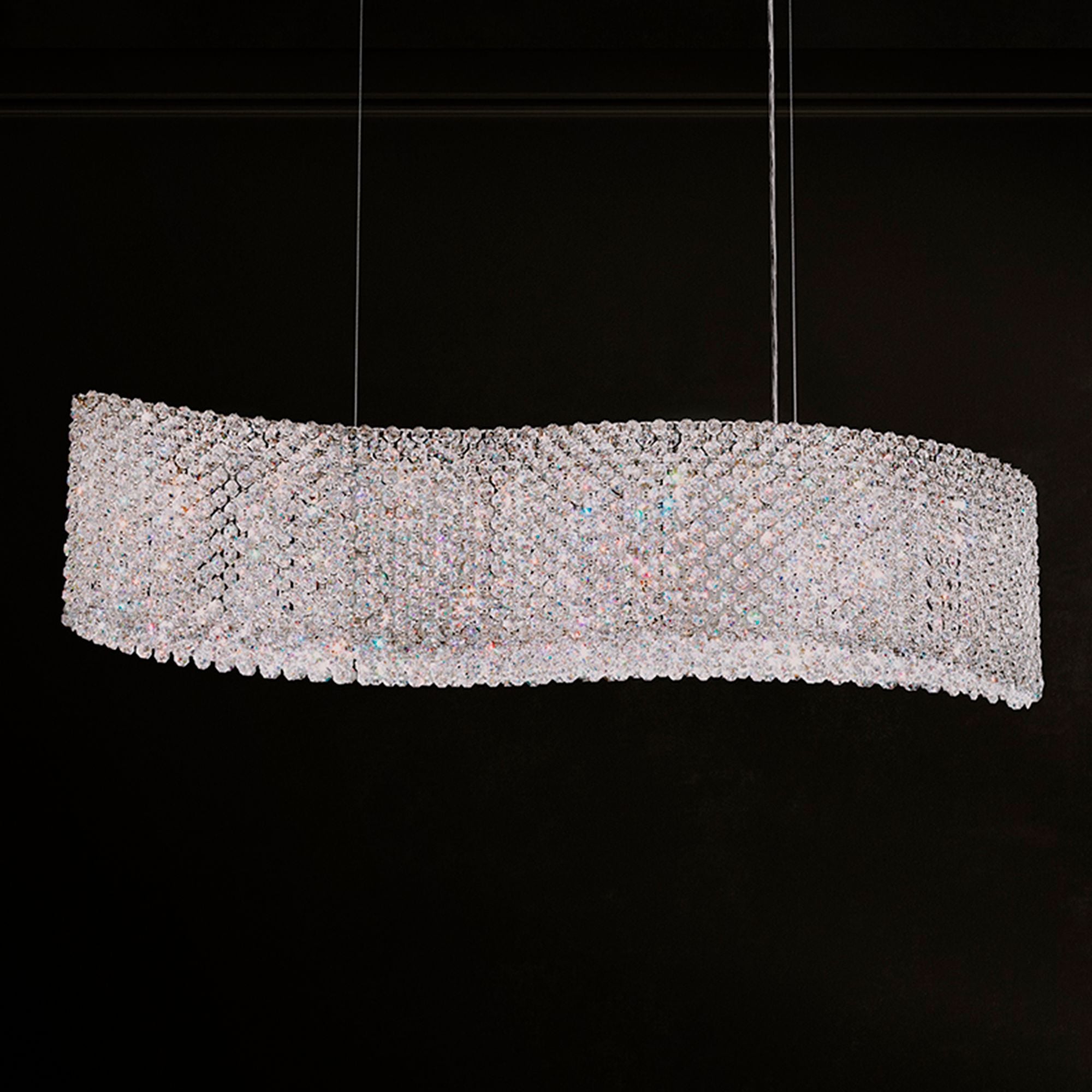 Refrax 8"H X 13-Light Crystal Pendant in Polished