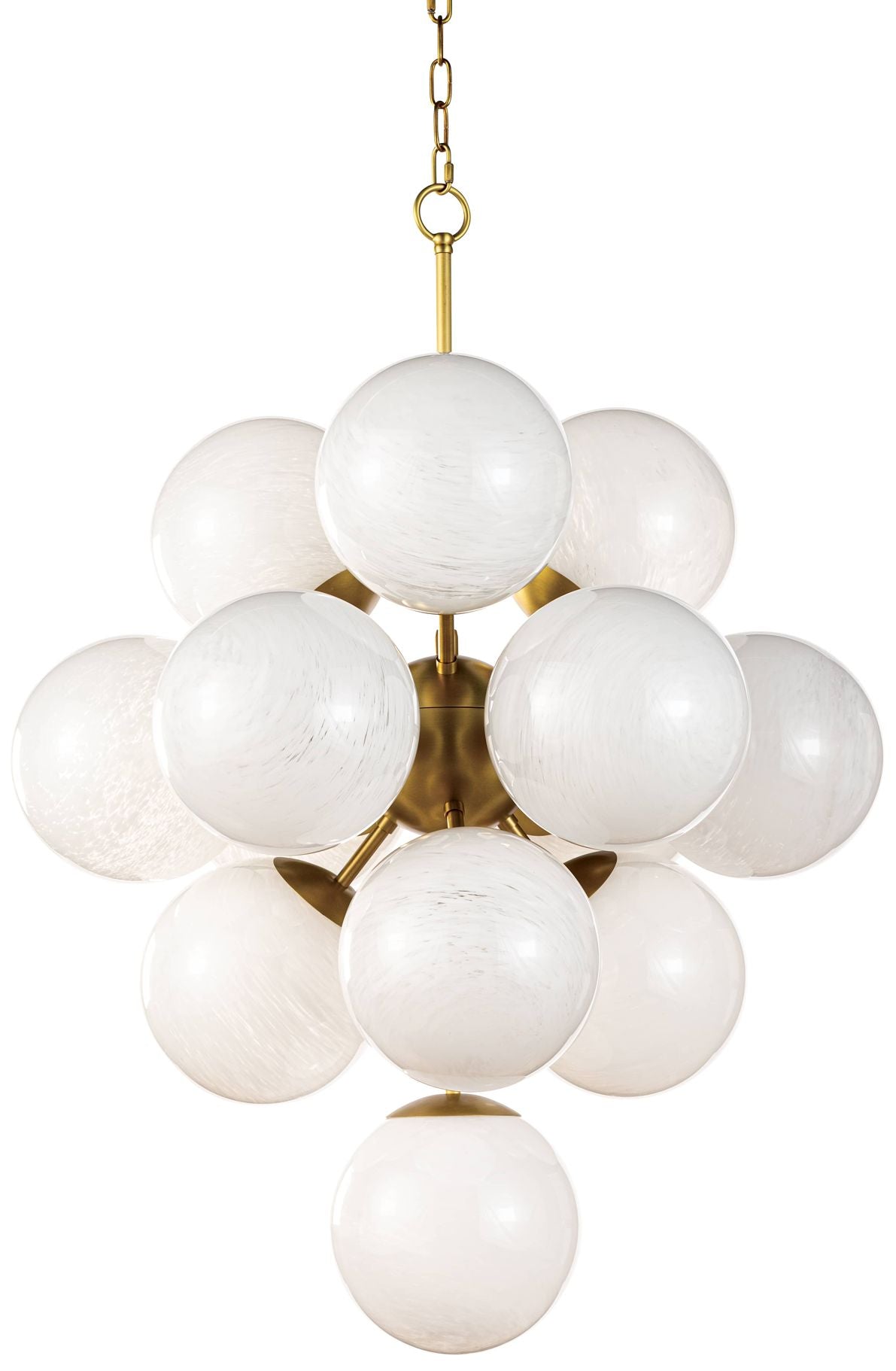 La Dame Chandelier (Swirl Glass Natural Brass) 41