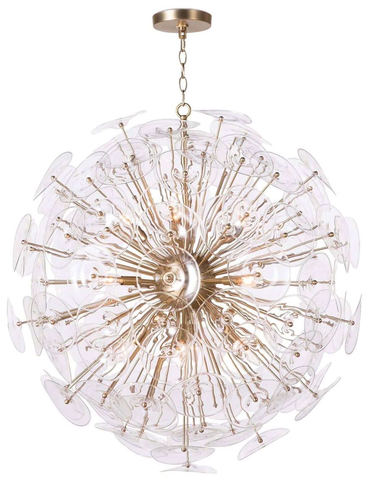 Poppy Glass Chandelier Large (Clear) 38 Height