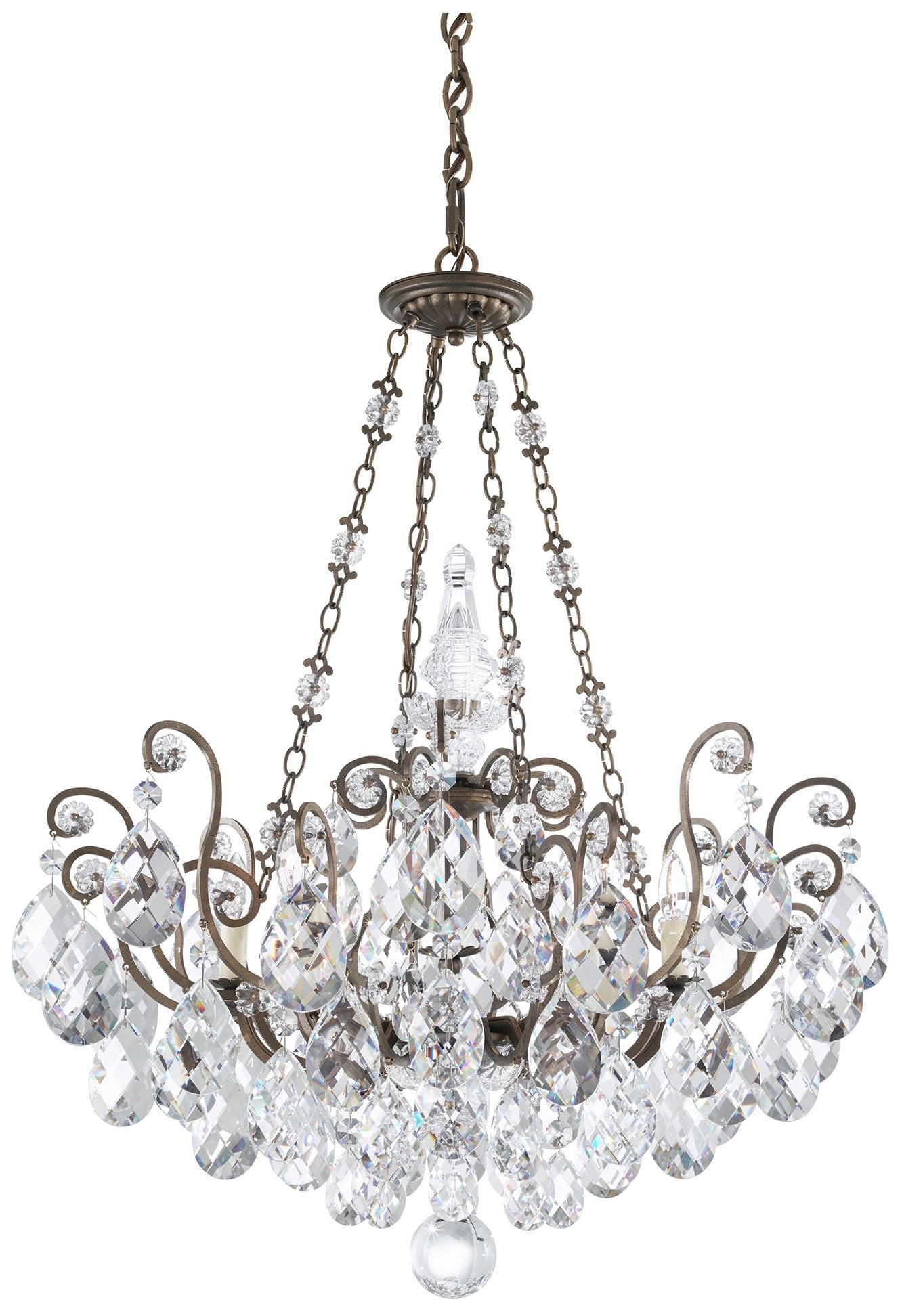 Renaissance 35"H X 8-Light Crystal Chandelier