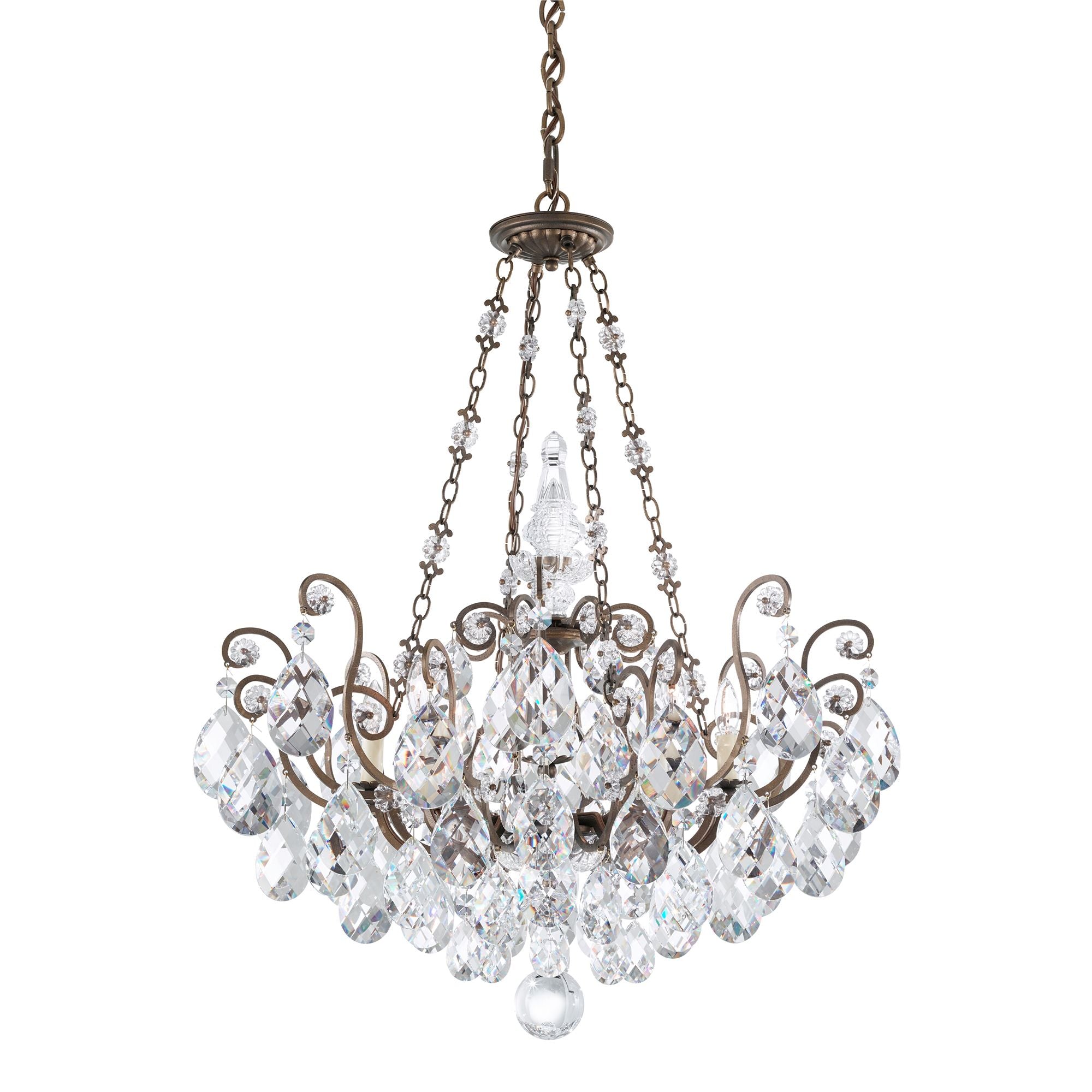 Renaissance 35"H X 8-Light Crystal Chandelier