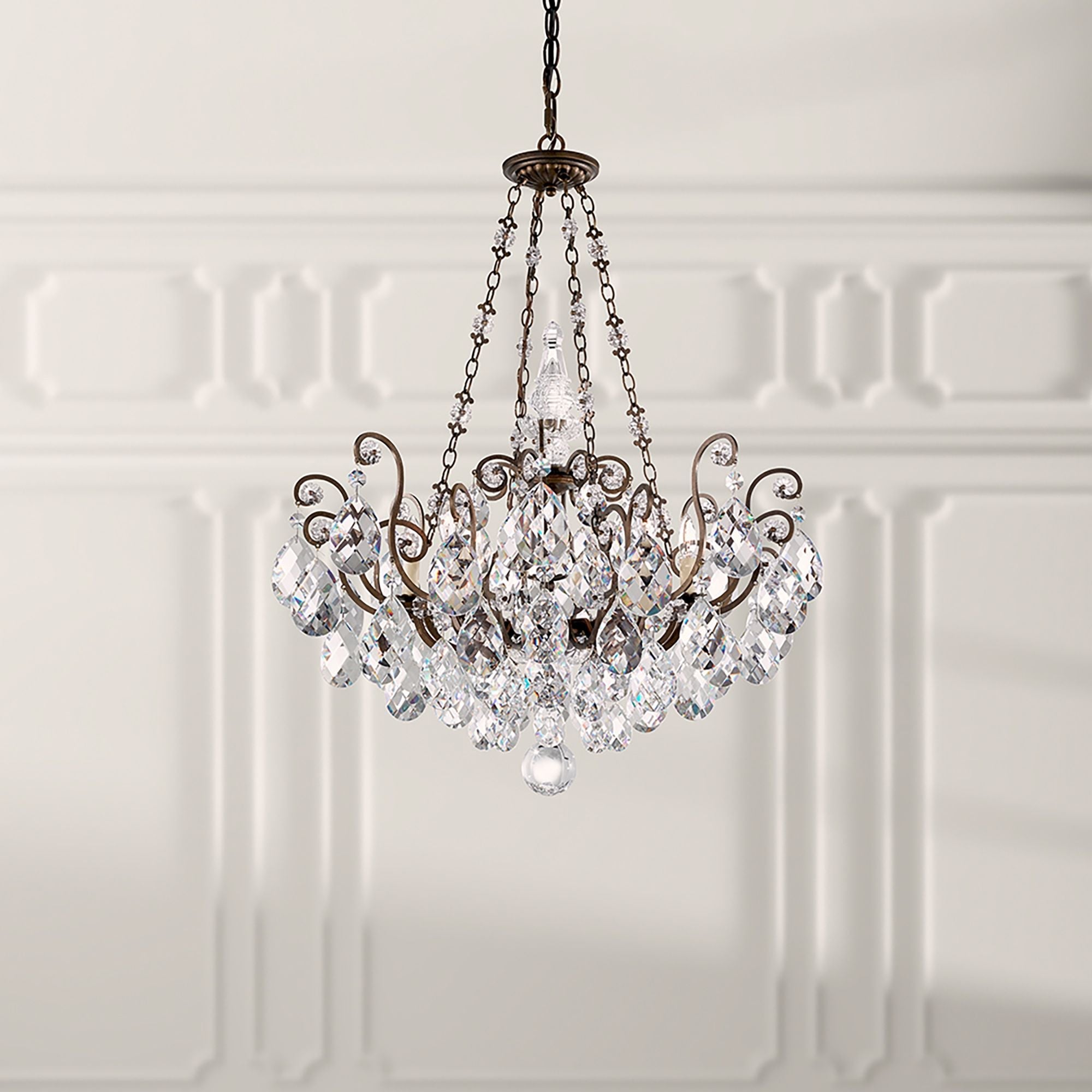 Renaissance 35"H X 8-Light Crystal Chandelier