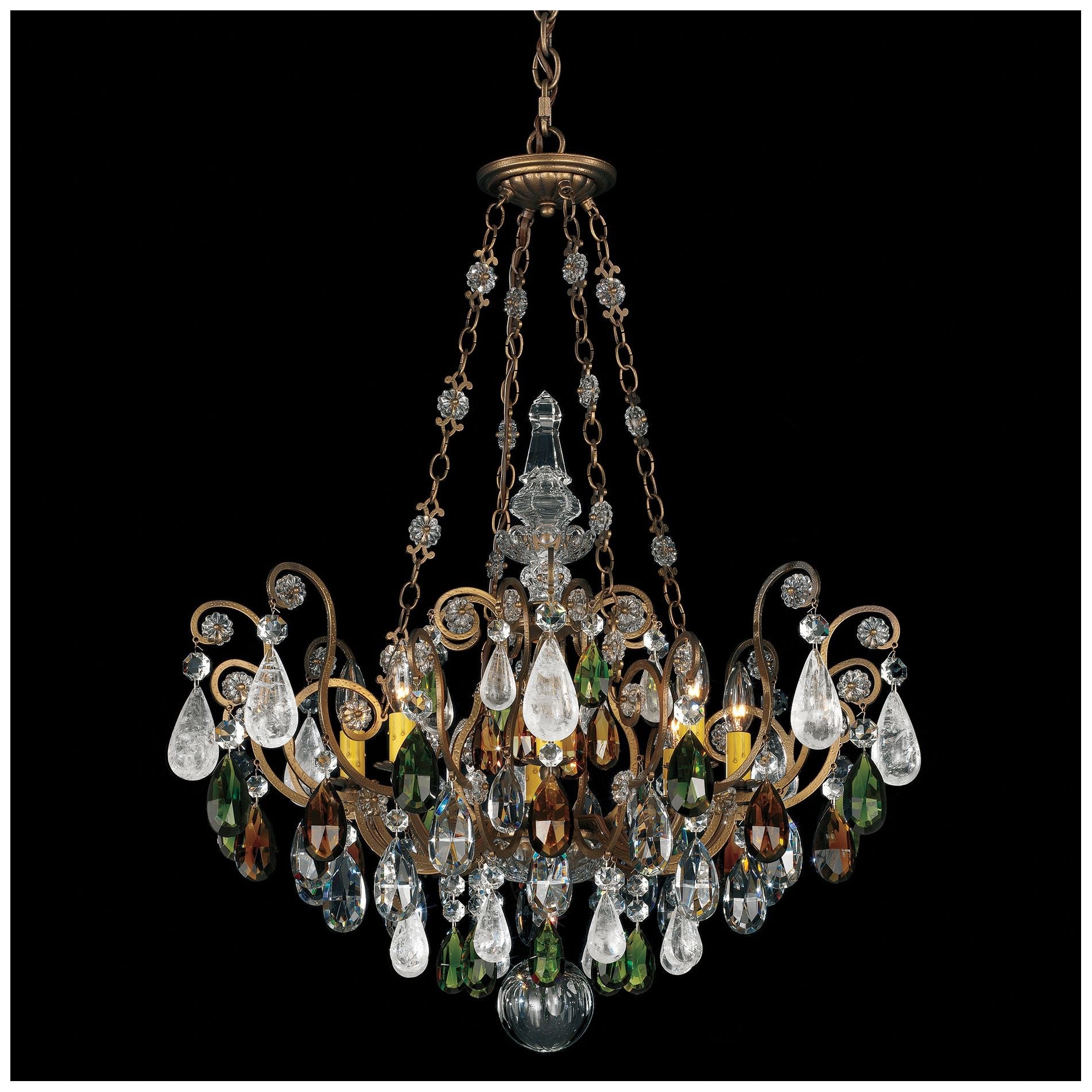 Renaissance Rock Crystal 35"H X 26.5"W Chandelier