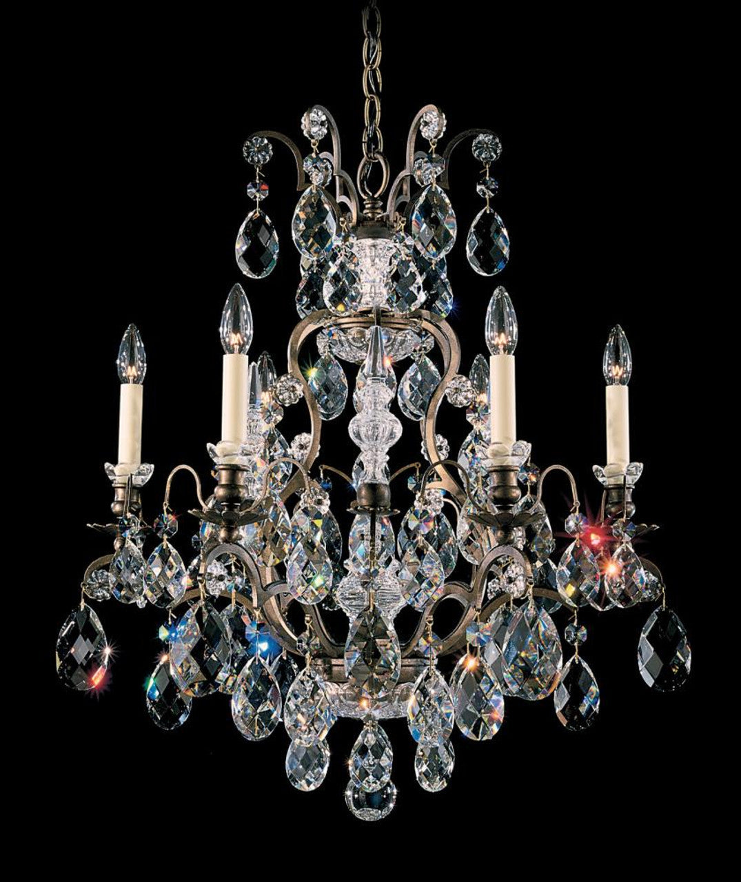 Arlington Chandelier, 25-Light, Silver, Clear Heritage