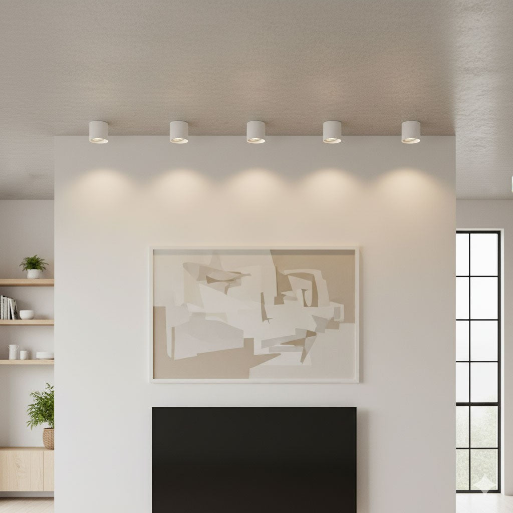Ridge Edge Flush Ceiling Light