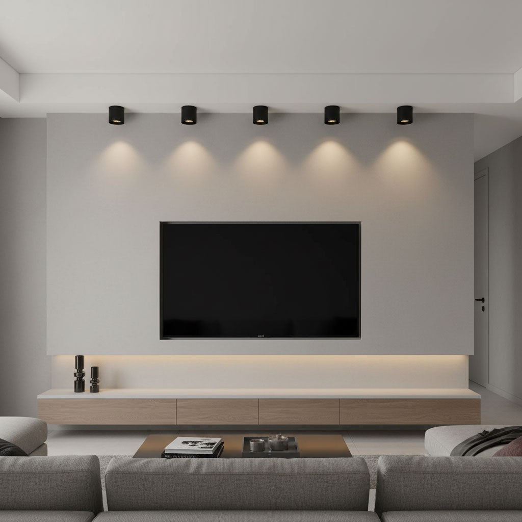 Ridge Edge Flush Ceiling Light