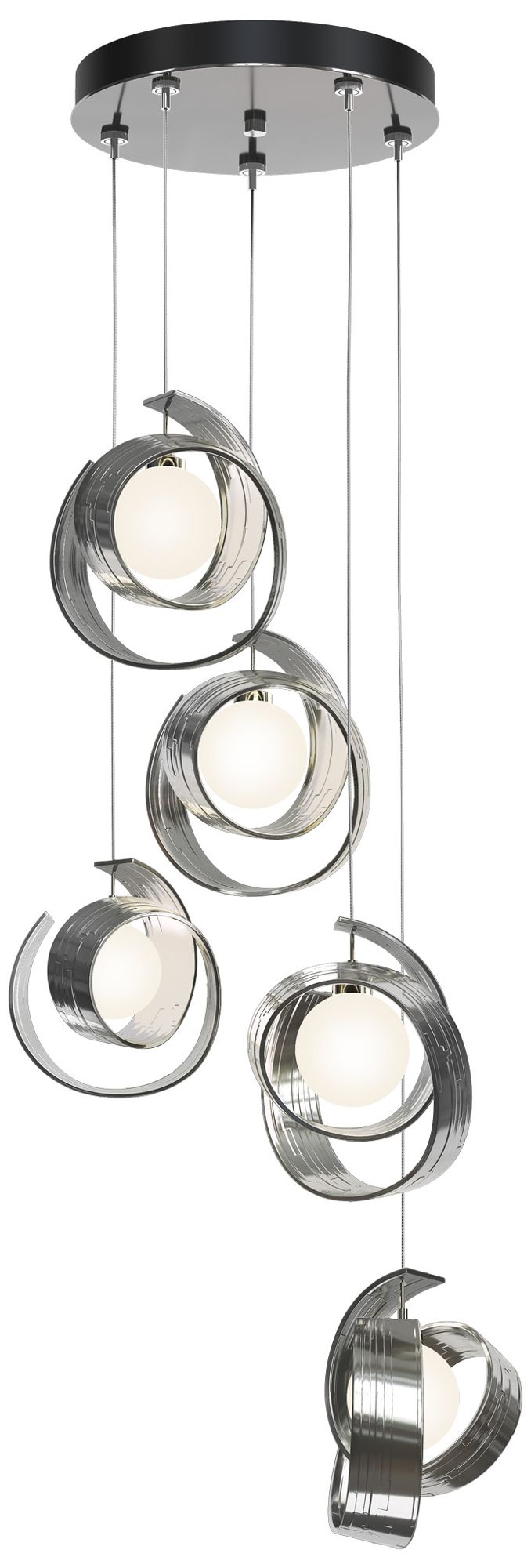 Riza 5-Light Sterling Pendant with Opal