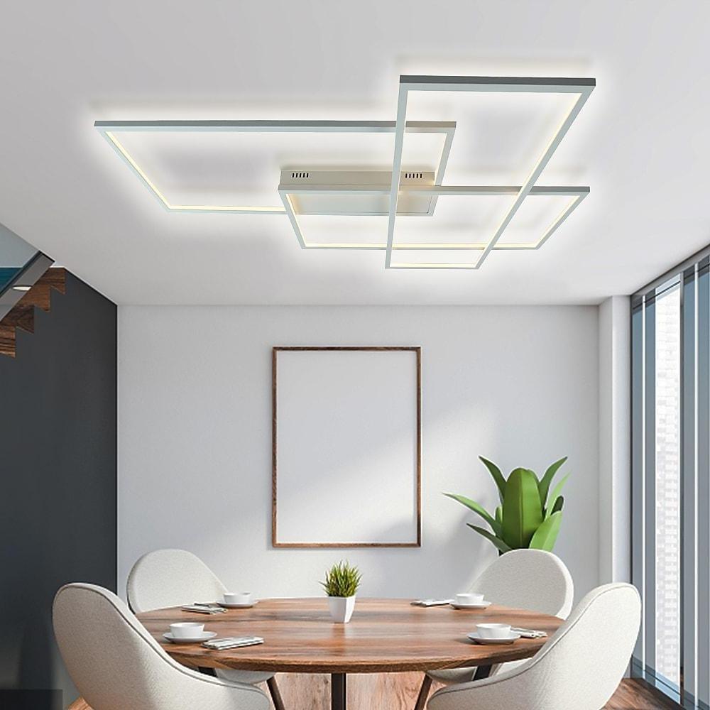 Rectangular Hybrid Flush Mount Ceiling Light with 1 LED