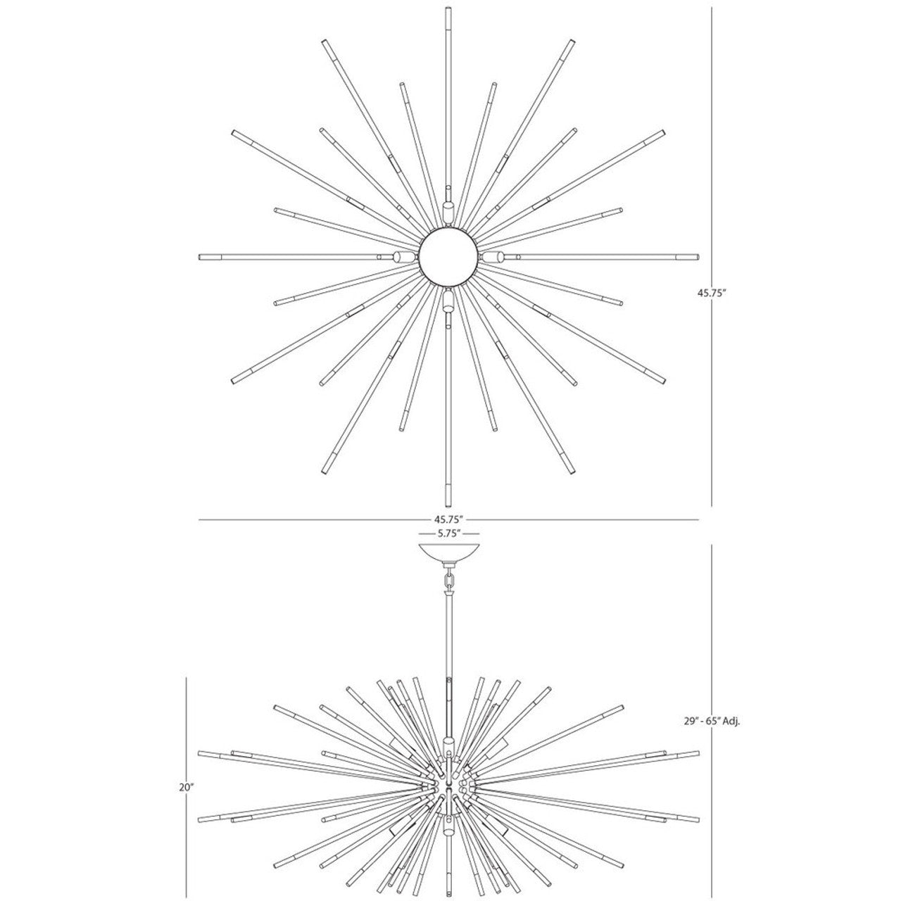 Andromeda Chandelier, 8-Light, Polished Nickel, 45.75"W (S1200 2EPXJ)