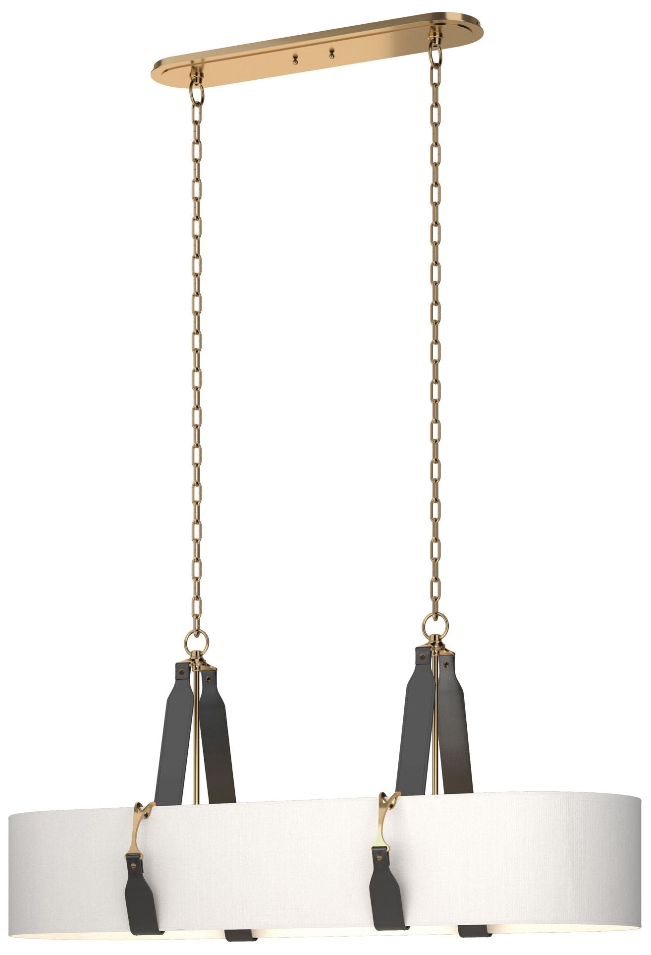 Saratoga Oval Antique Brass Chandelier