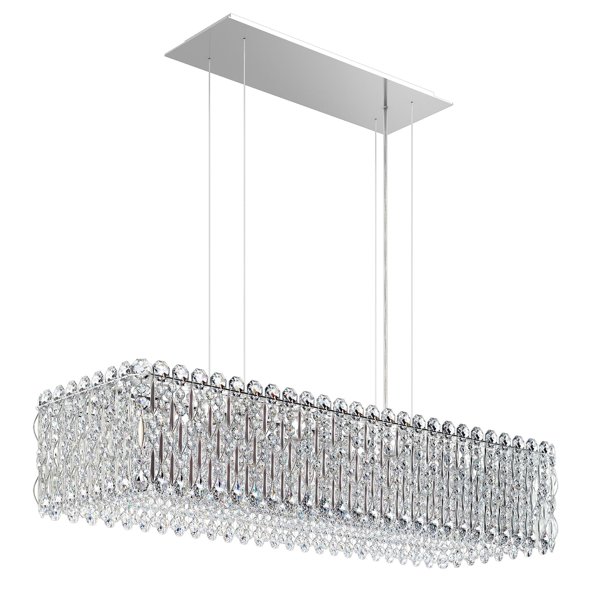 Sarella 36 1/2" Wide Polished Stainless Chandelier detail view 2